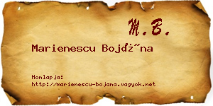 Marienescu Bojána névjegykártya